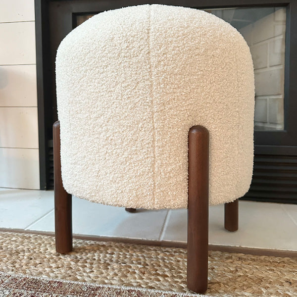 Plush Boucle Drum Ottoman, Choose Your Color (Online Exclusive)