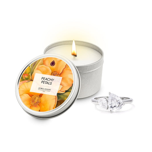 Peachy Petals 5.5oz Tin Jewelry Candle (Online Exclusive)