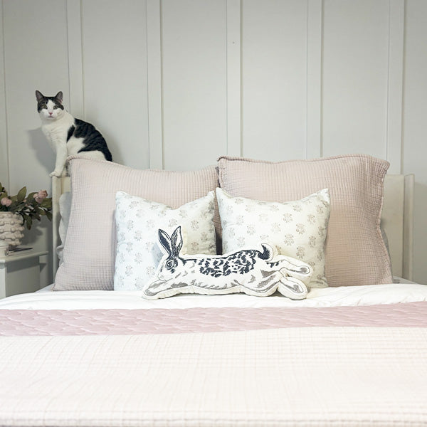 Leaping Easter Bunny Pillow (Online Exclusive)