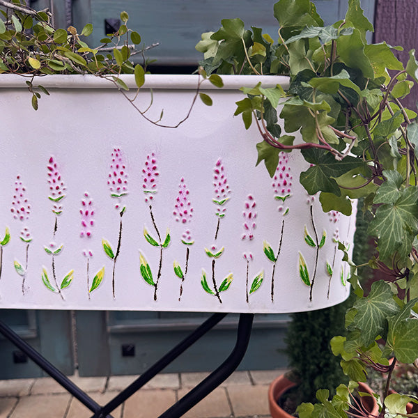 Outdoor Floral Oval Metal Plant Stand (Online Exclusive)