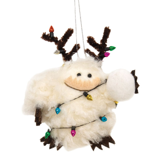 FELTED ABOMINABLE SNOWMAN ORNAMENT