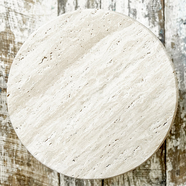 Stone Top Wood Round Decorative Risers, Set of Two (Online Exclusive)