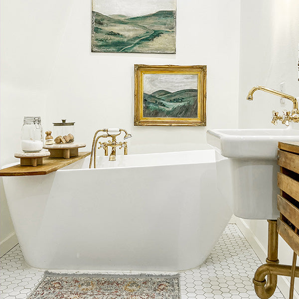 Stone Top Wood Round Decorative Risers, Set of Two (Online Exclusive)