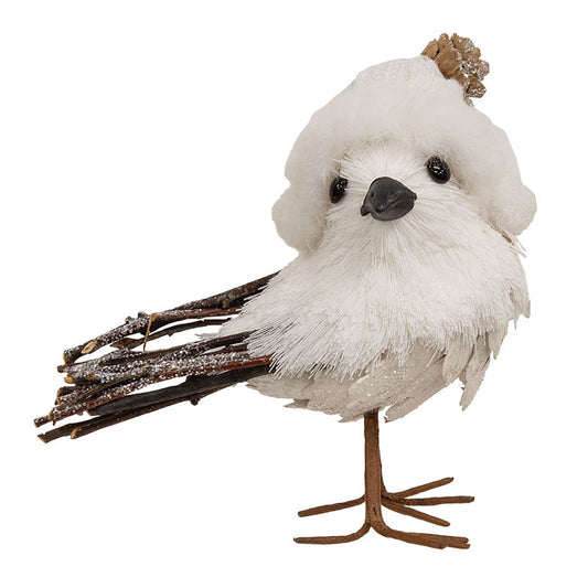 White Bird with Beanie