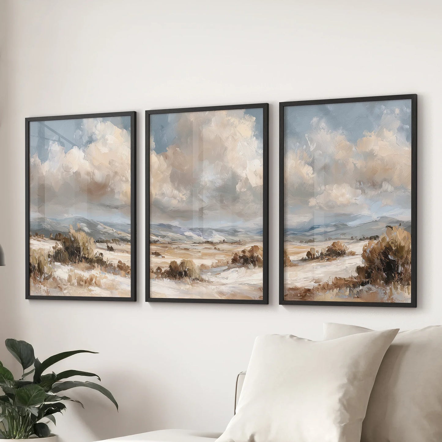 Warm Neutral Desert Landscape Decor. 3 Piece Nature  Wall Art  (online exclusive)