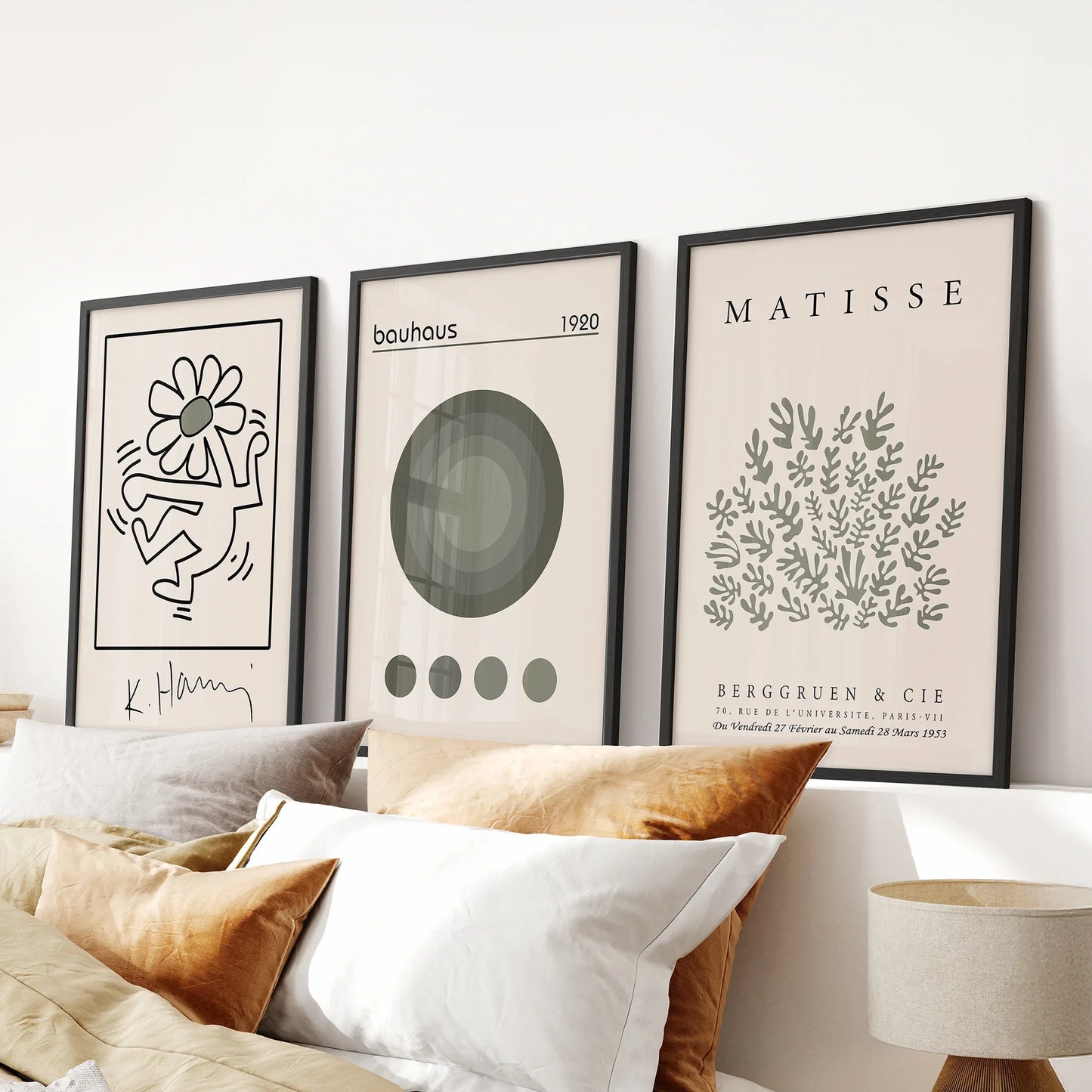 Sage Green Henri Matisse Botanical Art. Bauhaus Poster Set  (online exclusive)