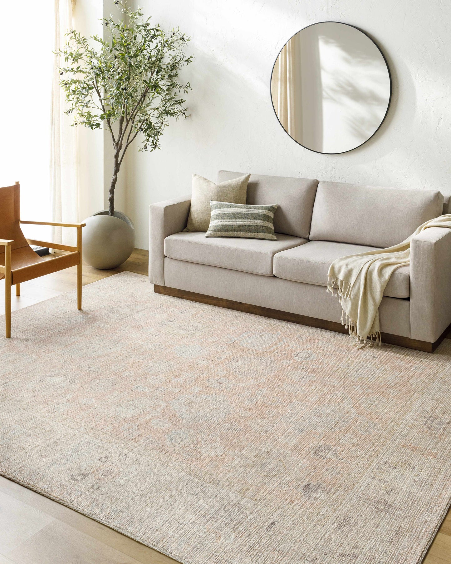 Marlene Damask Blush Area Rug - Becki Owens x Livabliss  (online exclusive