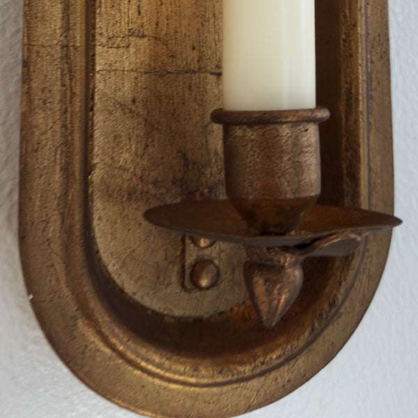 Antique Gold Taper Candle Holder Wall Sconce, Set of Two (Online Exclusive)