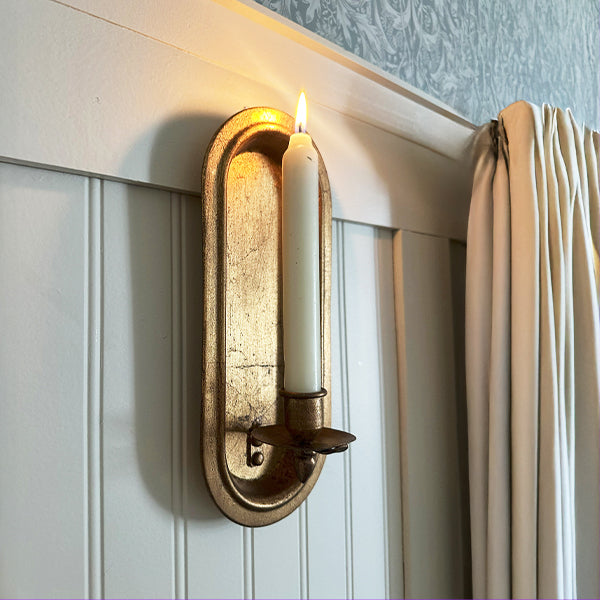 Antique Gold Taper Candle Holder Wall Sconce, Set of Two (Online Exclusive)