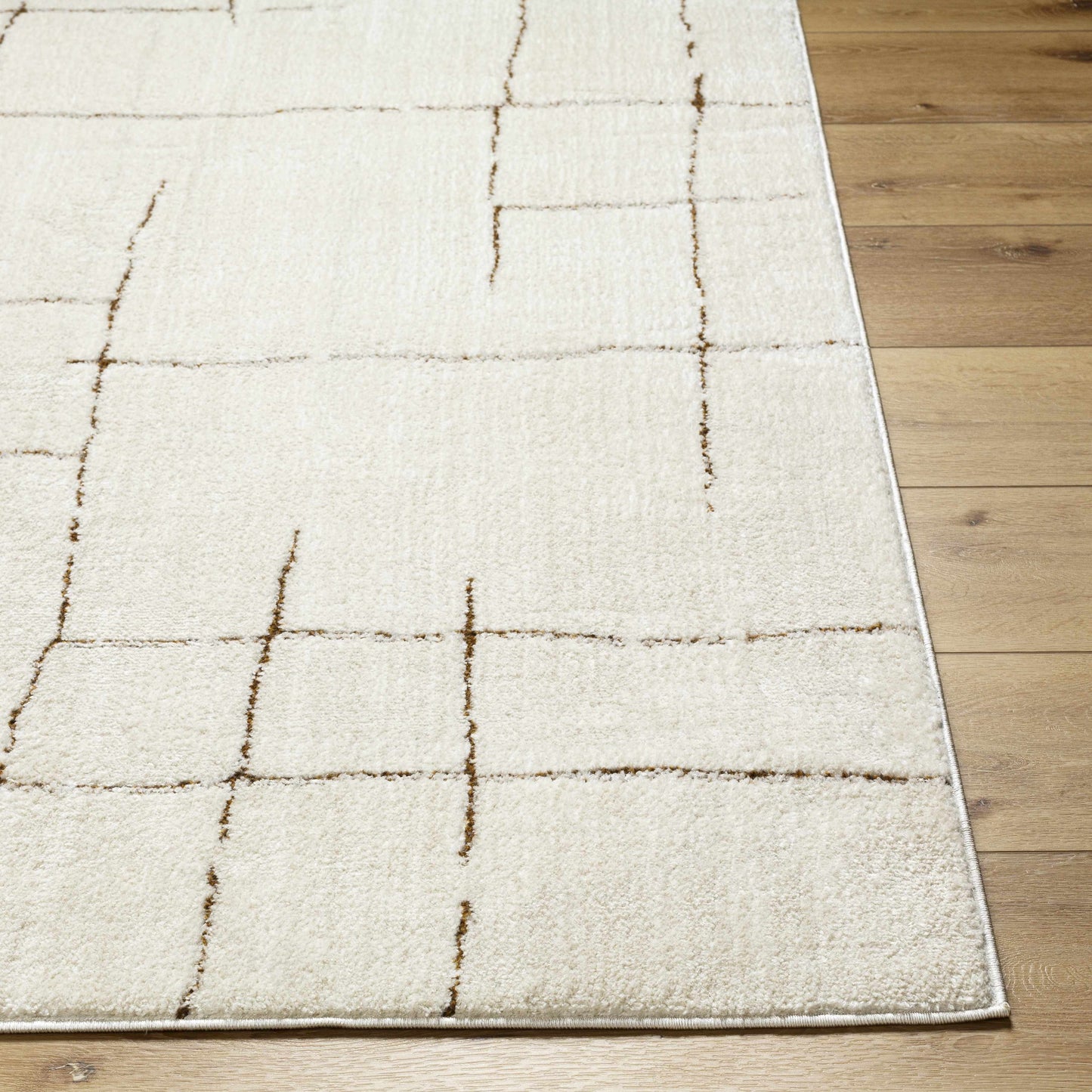 Koume Ivory & Brown Area Rug  (online exclusive