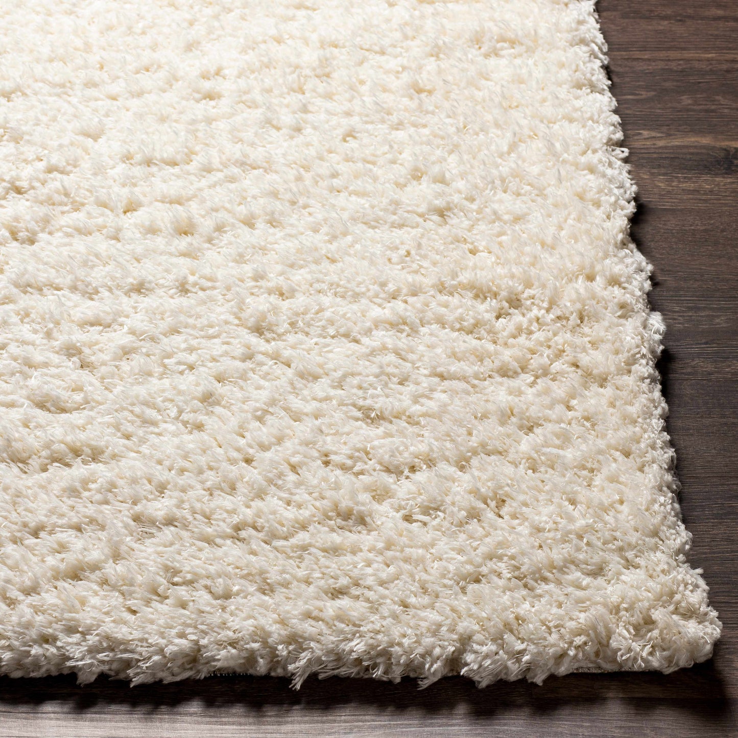 Siari Solid Cream Plush Rug  (online exclusive