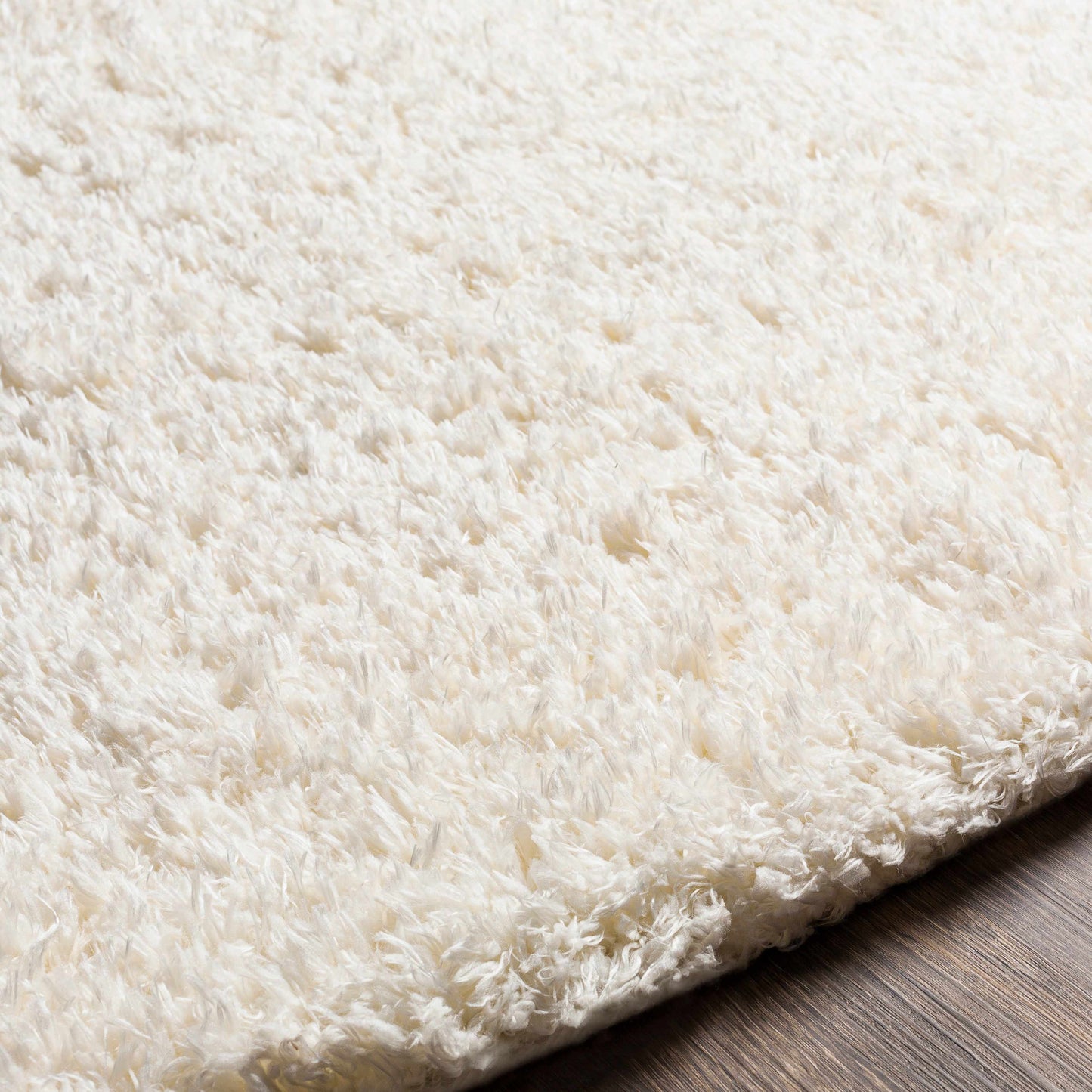 Siari Solid Cream Plush Rug  (online exclusive