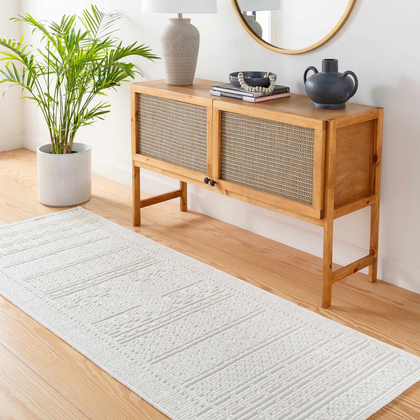 Bahar Cream Washable Area Rug  (online exclusive