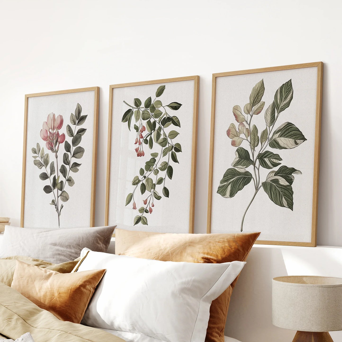 Floral Set of 3 Piece Wall Art. Magnolia, Honeysuckle  Prints  (online exclusive)
