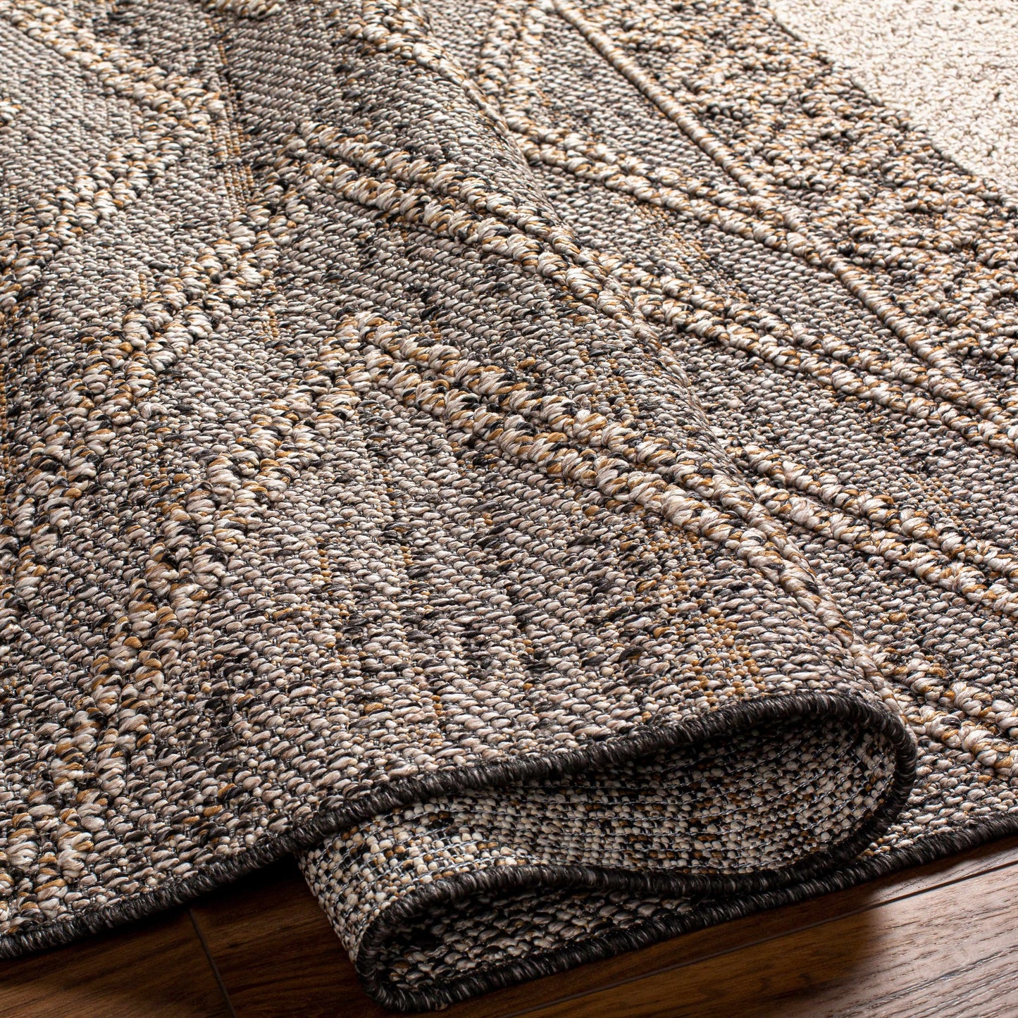 Beige Charcoal Areli Area Rug  (online exclusive