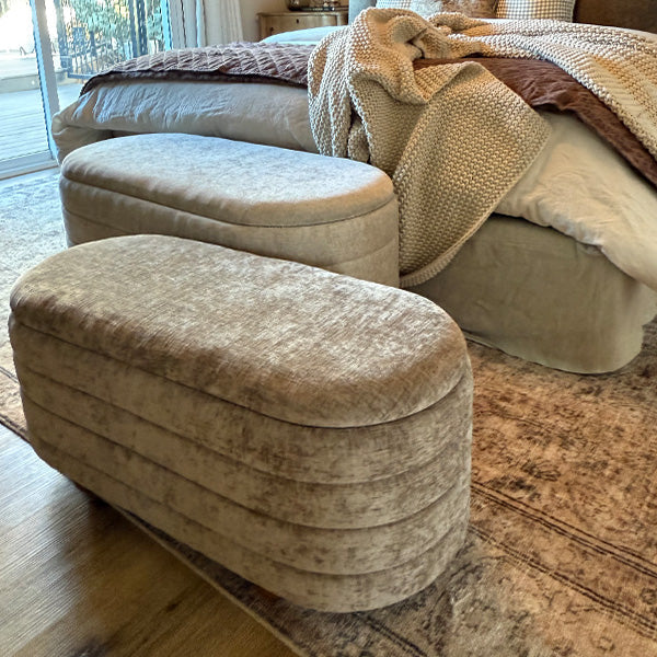 Upholstered Nesting Storage Bench, Set of 2 (Online Exclusive)