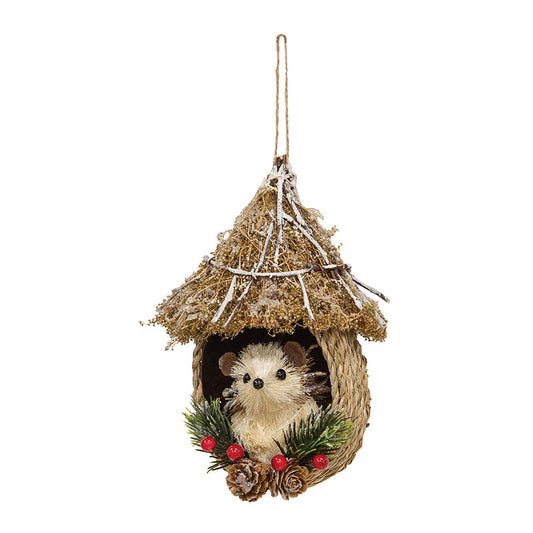 Sisal Hedgehog House Ornament