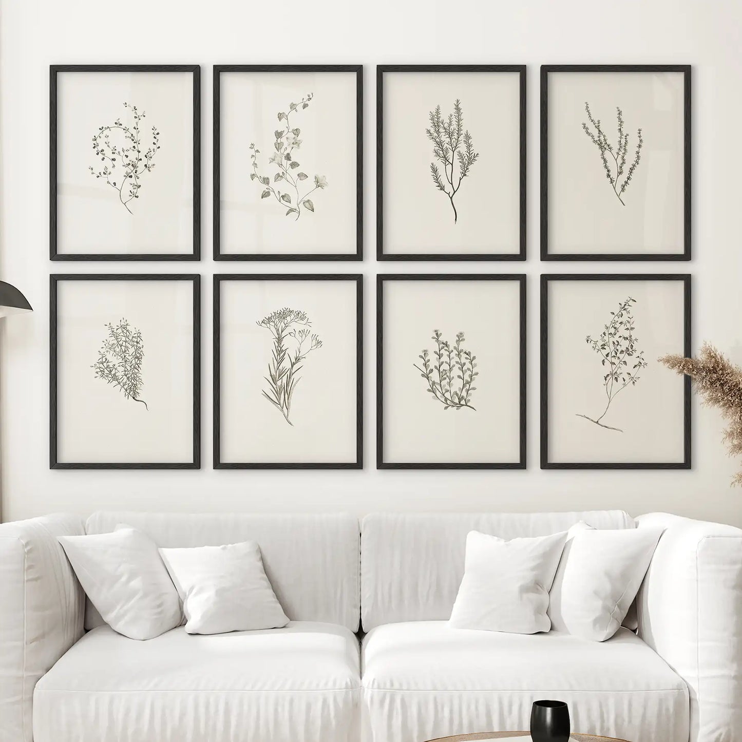 Minimalist Herb Botanical Set of 8 Prints. Floral Art Decor (online exclusive)