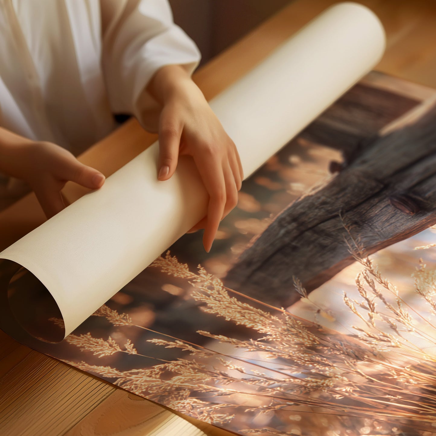 Golden Light on Weathered Wood (Online Exclusive)