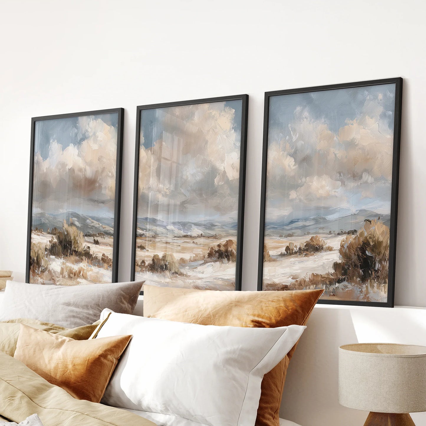 Warm Neutral Desert Landscape Decor. 3 Piece Nature  Wall Art  (online exclusive)