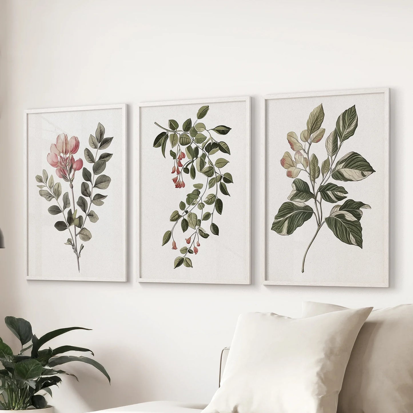 Floral Set of 3 Piece Wall Art. Magnolia, Honeysuckle  Prints  (online exclusive)