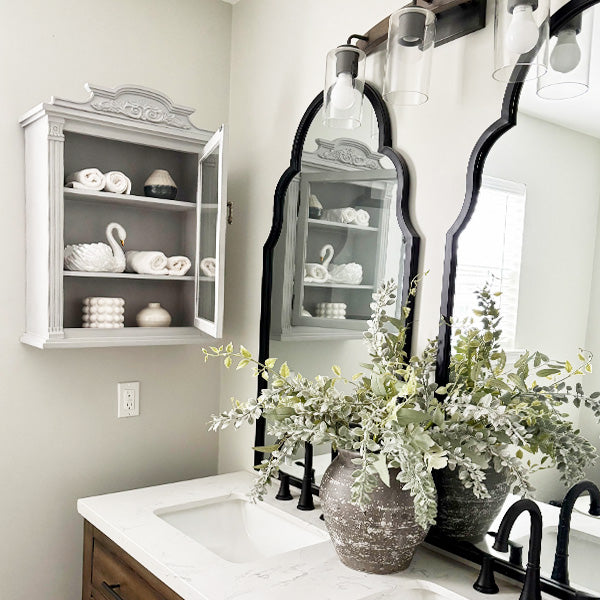 Baroque Elegance Wall Mounted Cabinet with Magnetic Door (Online Exclusive)