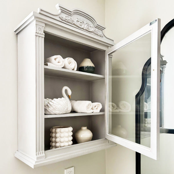 Baroque Elegance Wall Mounted Cabinet with Magnetic Door (Online Exclusive)