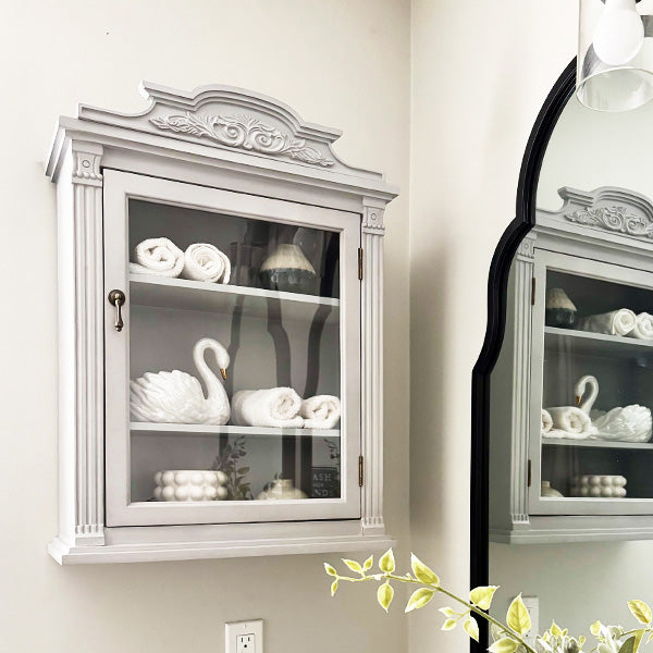 Baroque Elegance Wall Mounted Cabinet with Magnetic Door (Online Exclusive)