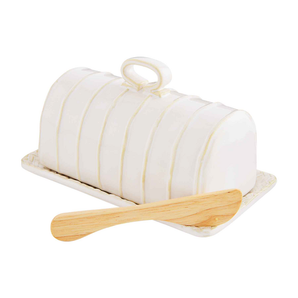 STONEWARE BUTTER DISH SET