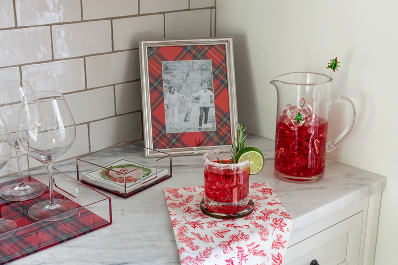 TARTAN ACRYLIC TRAY SET