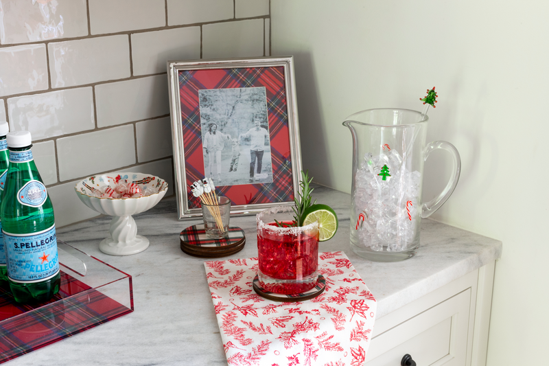 TARTAN ACRYLIC TRAY SET