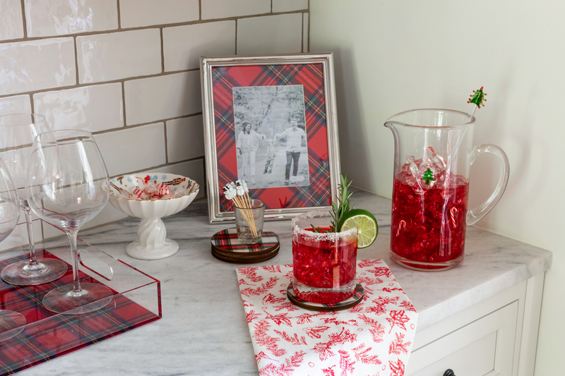 TARTAN ACRYLIC TRAY SET