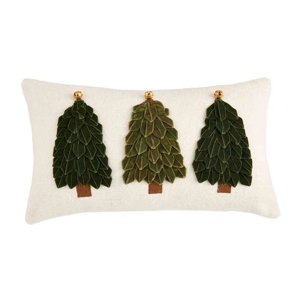 LUMBAR VELVET RIBBON TREE PILLOW