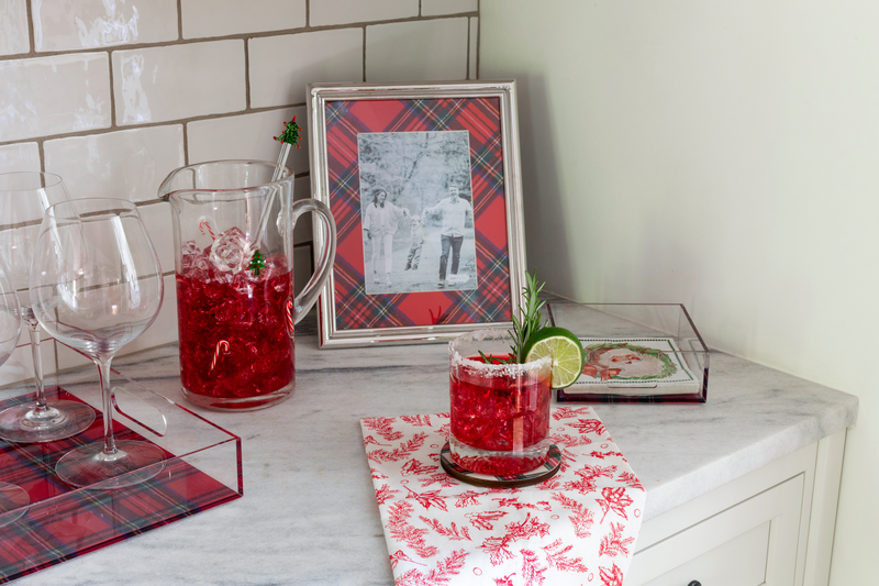 TARTAN ACRYLIC TRAY SET