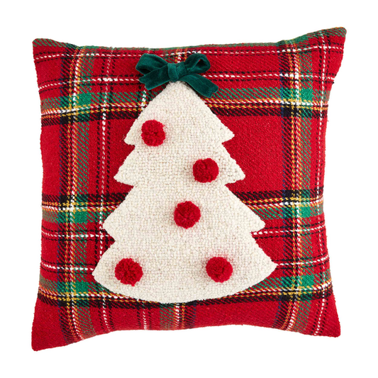 TARTAN HOOKED SQUARE PILLOW