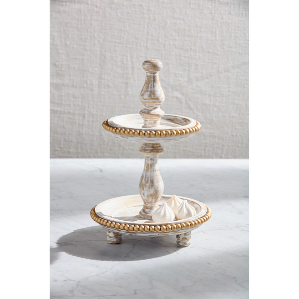 MINI GOLD BEAD TIERED SERVER