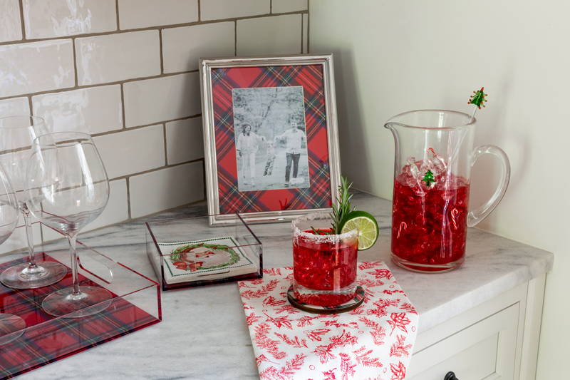 TARTAN ACRYLIC TRAY SET