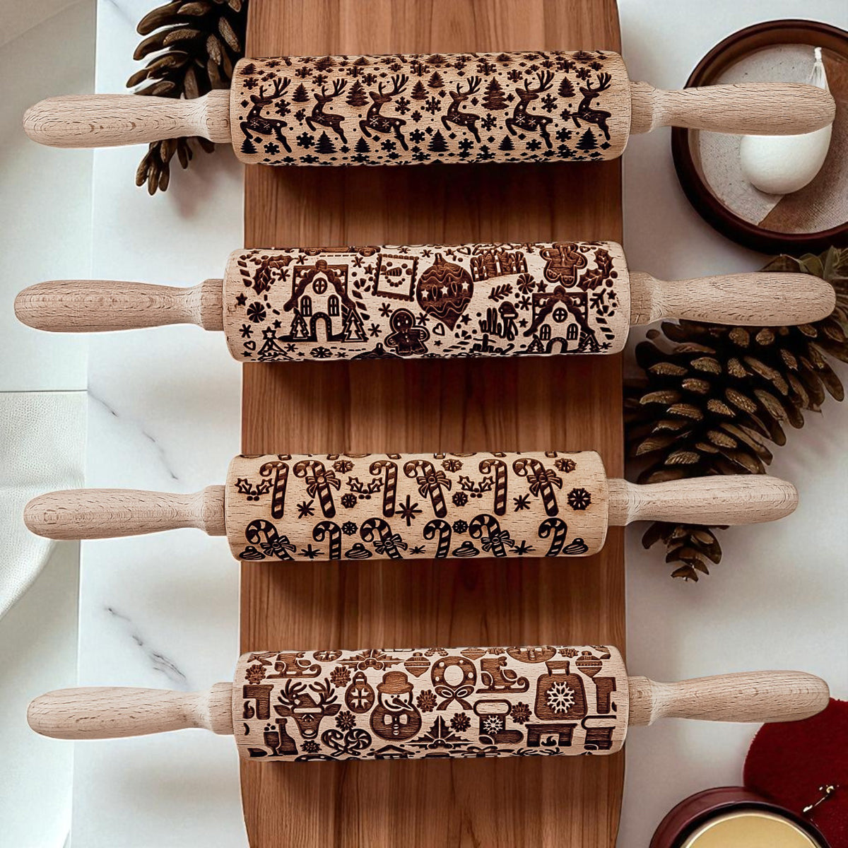 Christmas Rolling Pin Set | 10 Styles  (Online Exclusive)