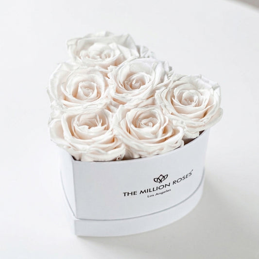 Baby Heart White Box | White Roses  (Online Exclusive)
