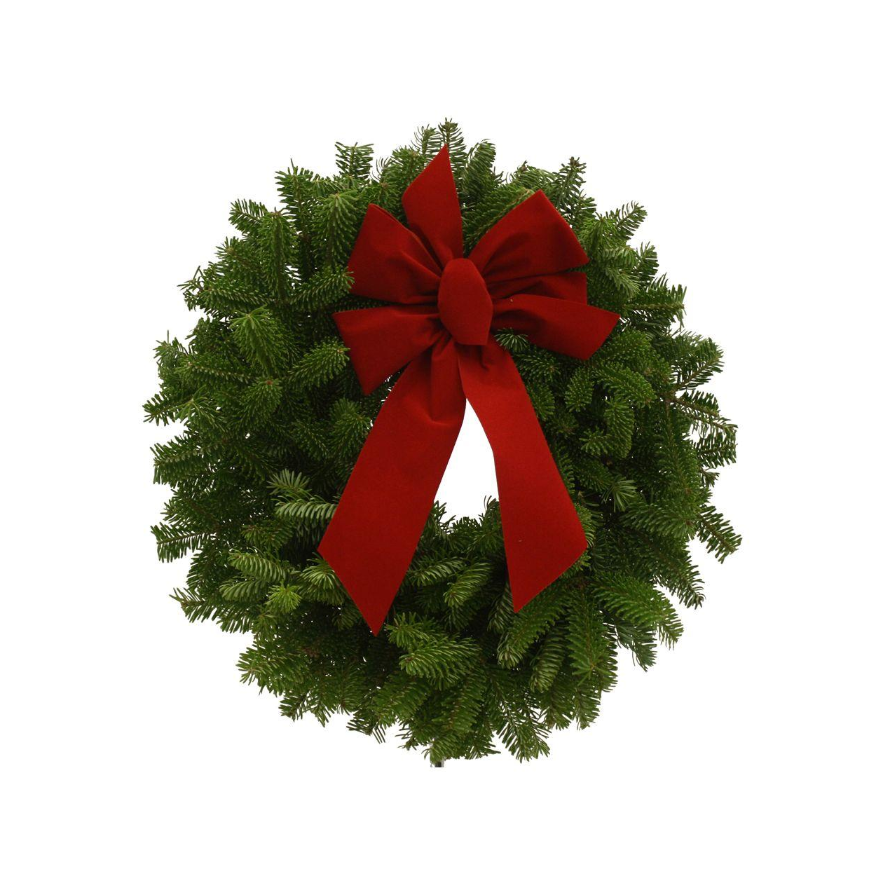 2 Pack of Balsam Fir Wreaths With Bow (Online Exclusive)
