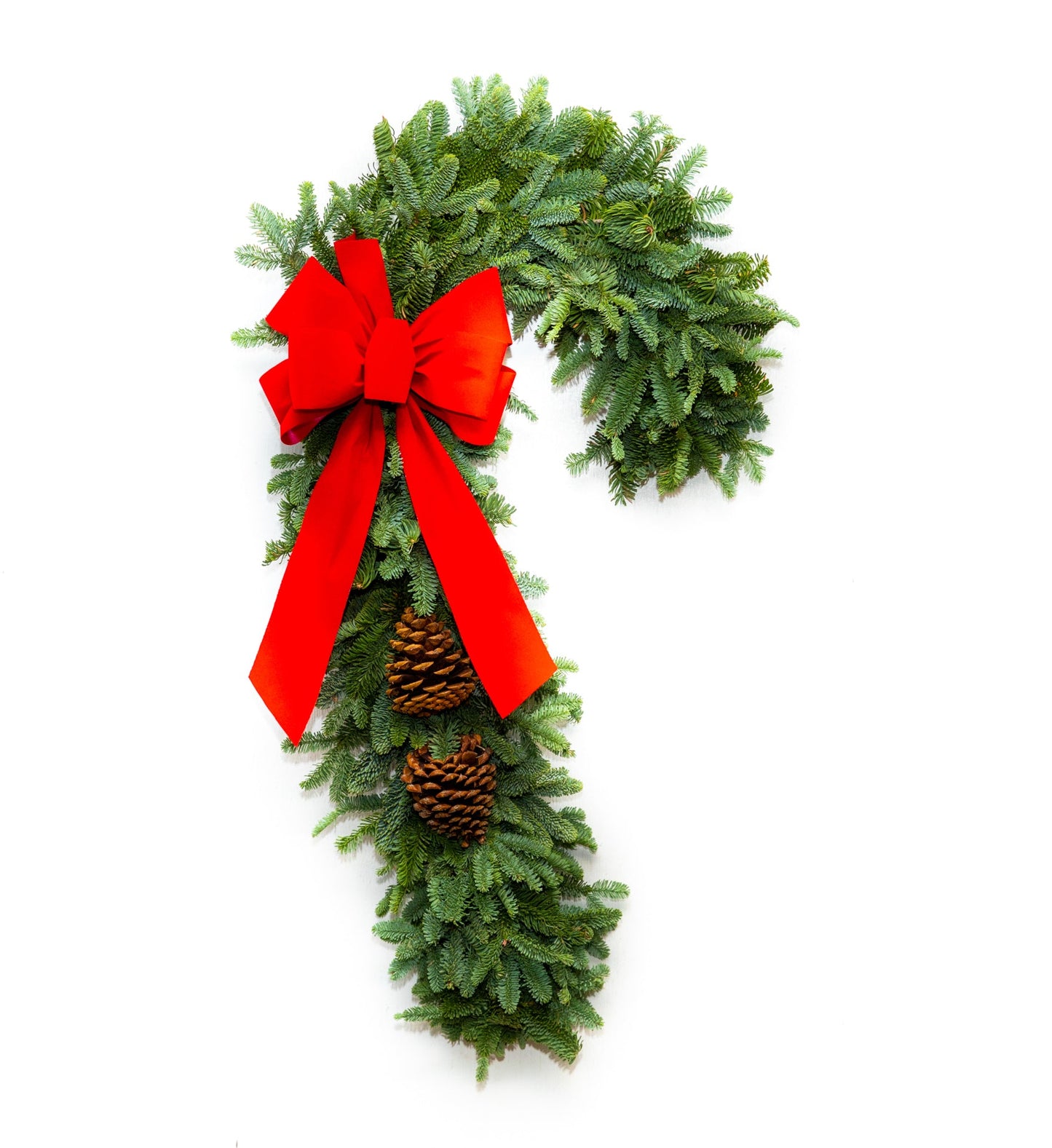 Candy Cane Noble Fir Wreath (Online Exclusive)