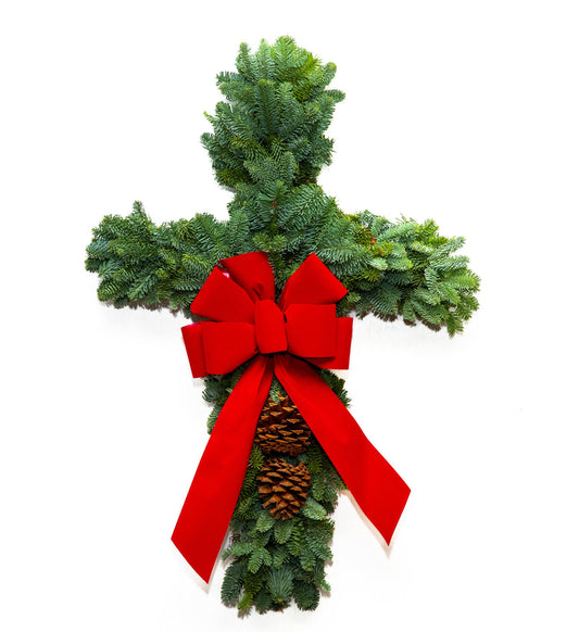 Wreath Cross Noble Fir (Online Exclusive)