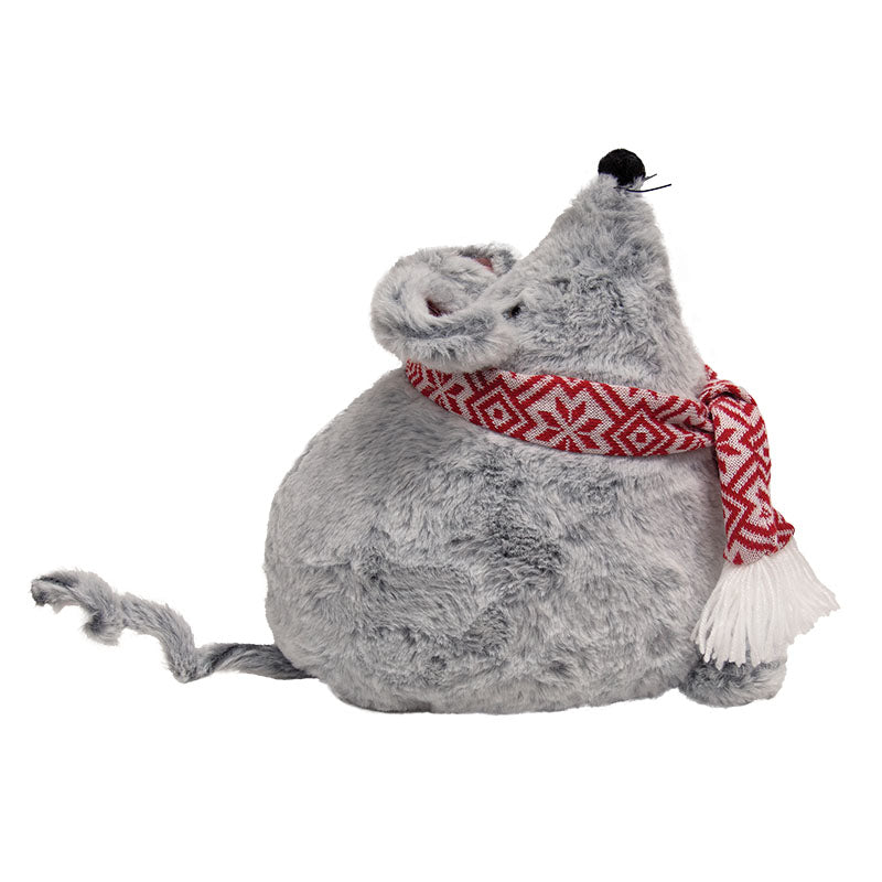 Gray Fur Mouse Doorstopper