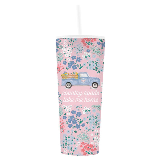 Country Roads Straw Tumbler