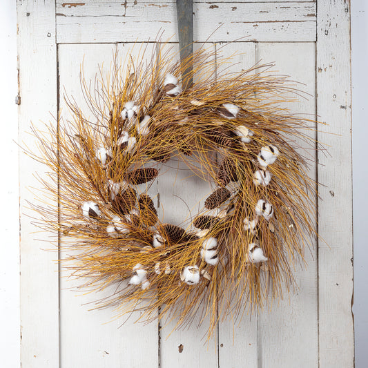 Cotton And Needles Wreath