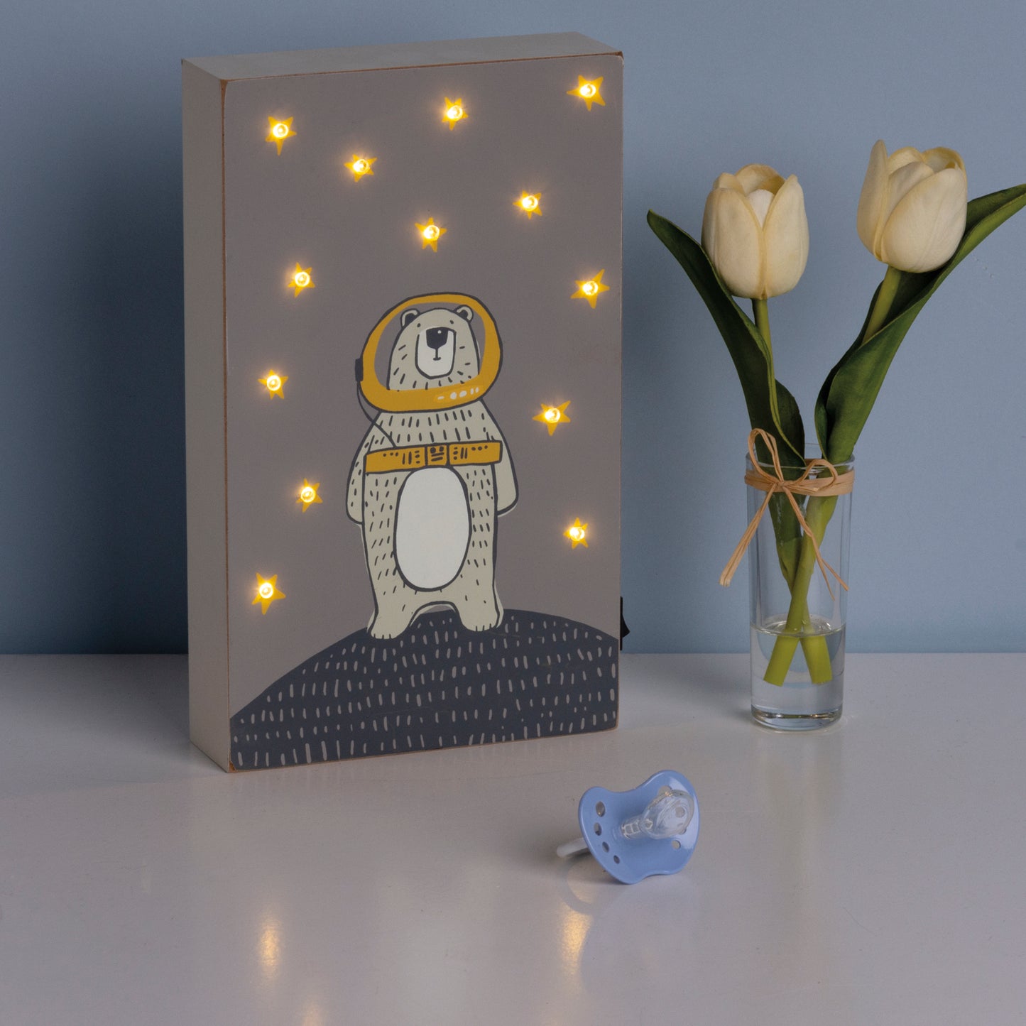 Space Bear Lighted Box Sign