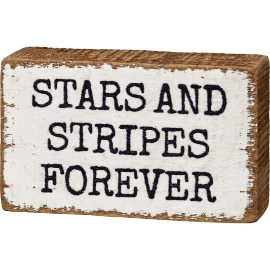 Stars and Stripes Block Sign