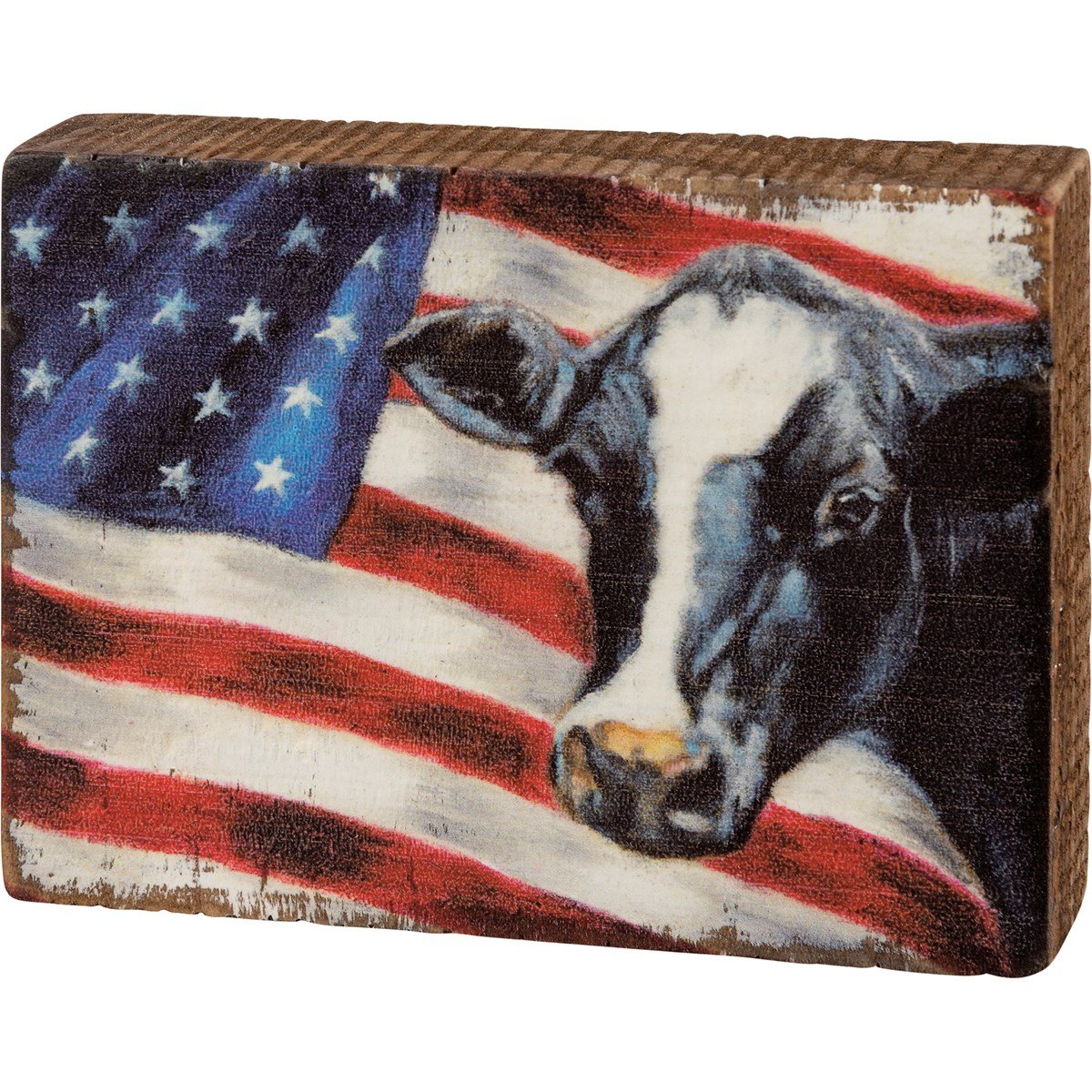 Flag Cow Block Sign