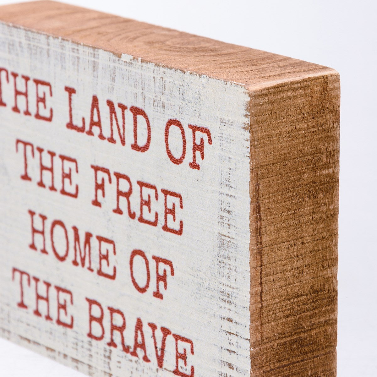 Land Of The Free Block Sign