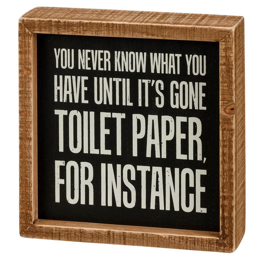 Toilet Paper Inset Box Sign